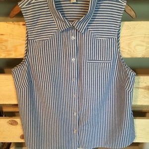 🌸Forever 21 denim stripe shirt/top 1X SALE!